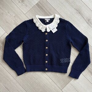 NWT J. Crew Crew Cuts Crochet Cardigan Sweater